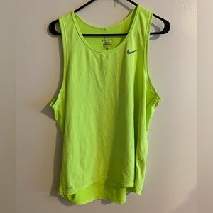 Mens Neon green Nike Dri-fit Running tank